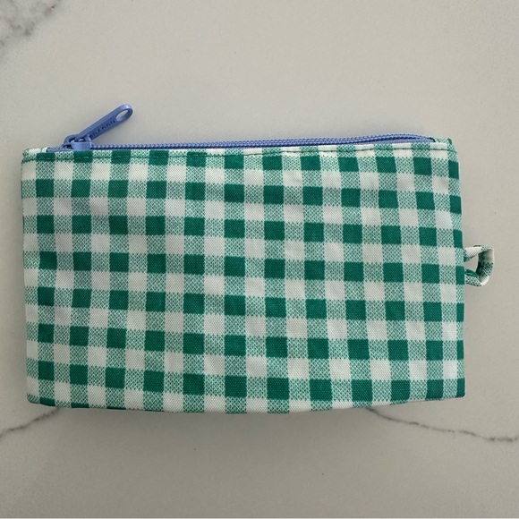 NWT BAGGU Go Pouch Set of Two in Large and Small Size Green and White Gingham - Picture 5 of 8
